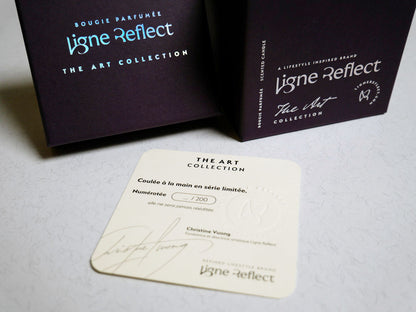 carte serie limitee bougie parfumee ligne reflect