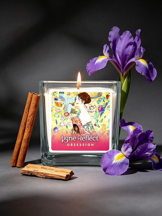 Bougie parfumée OBSESSION - Dame à l'Éventail
