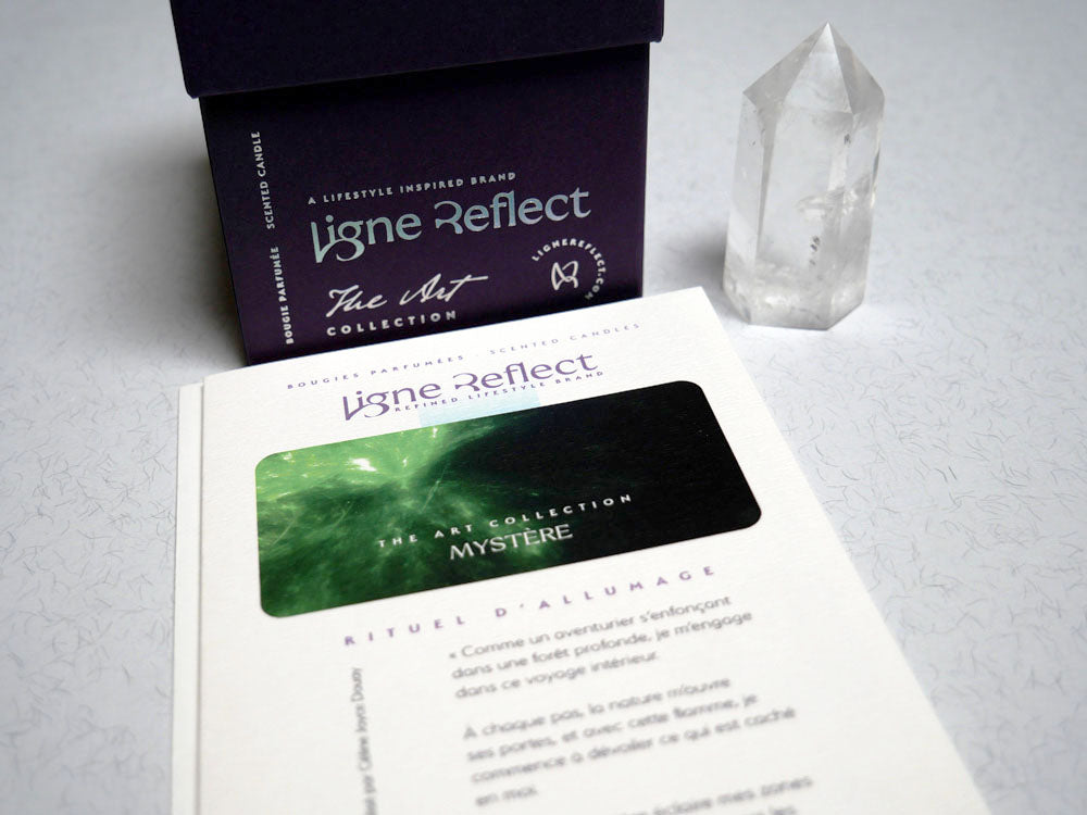 bougie parfumee luxe ligne reflect collection the art collection carte rituel 