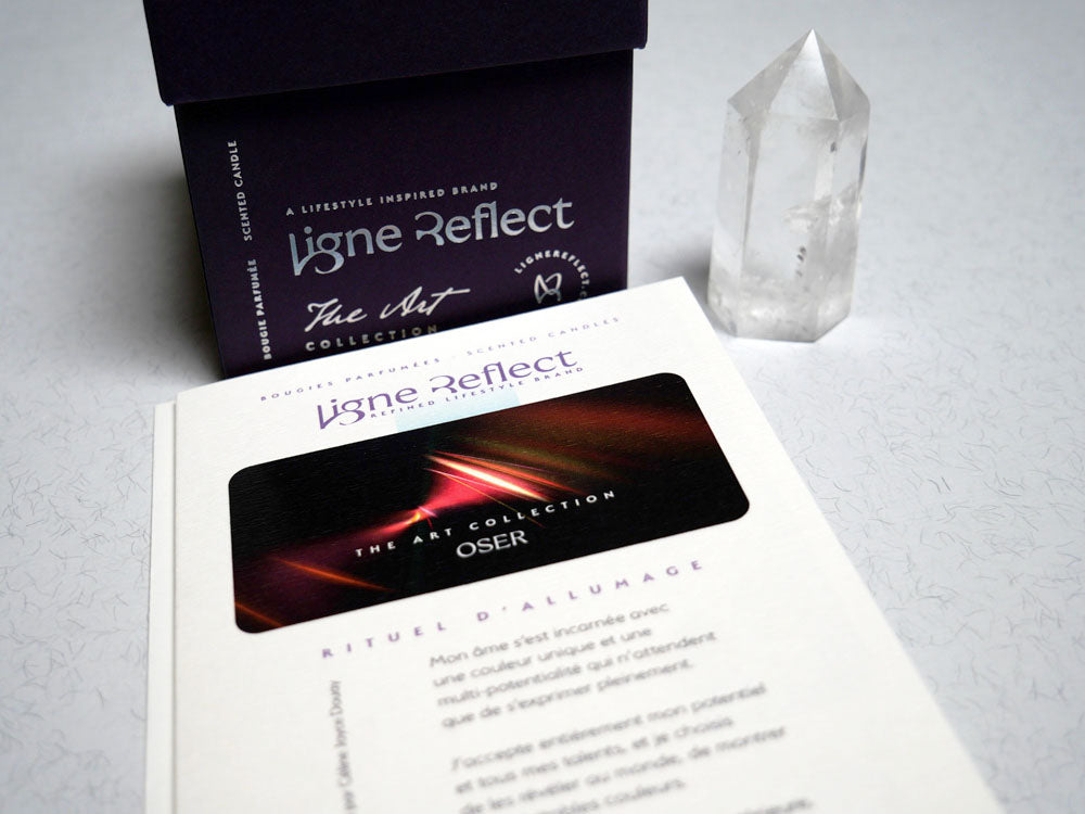 bougie parfumee luxe ligne reflect collection the art collection carte rituel 