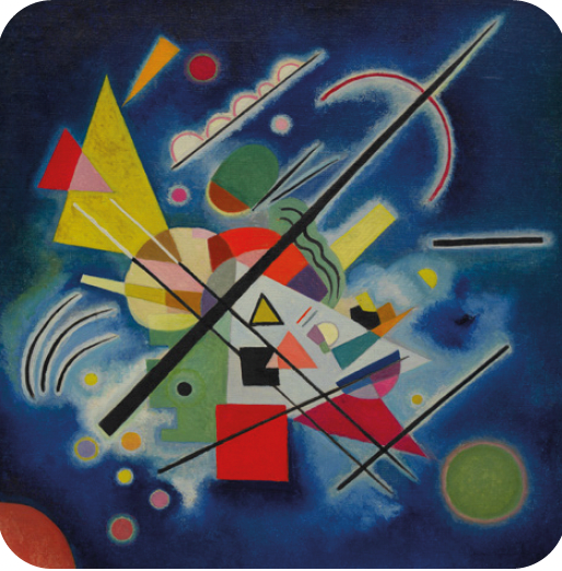 Bougie parfumee luxe galactique blaues bild Blue Painting Vassily Kandinsky