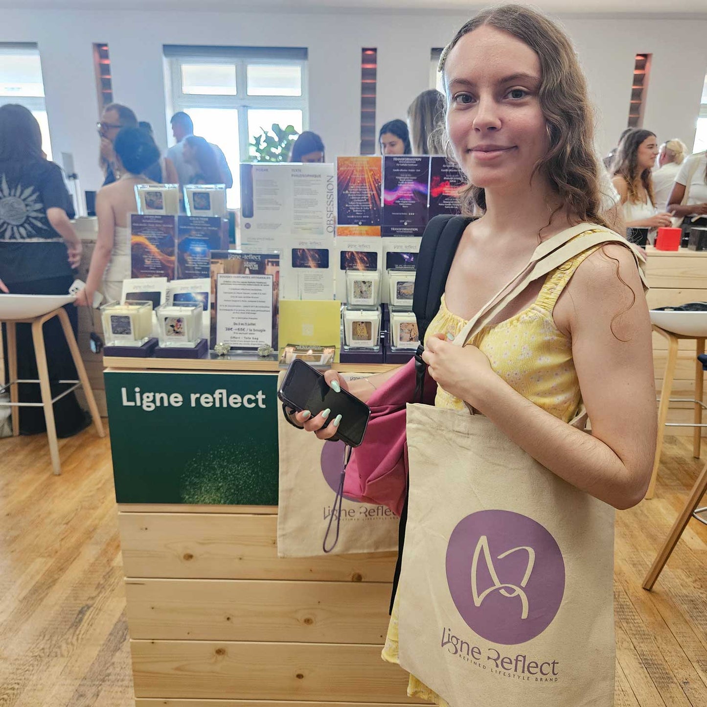 public sac shopping ligne reflect salon bougie parfumee