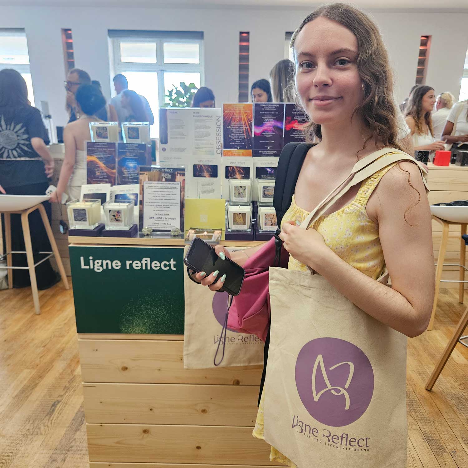 public sac shopping ligne reflect salon bougie parfumee